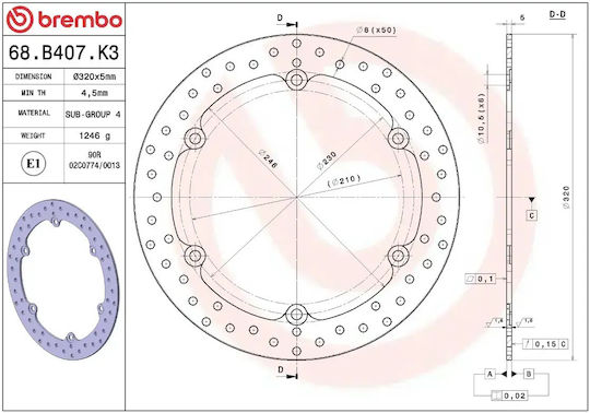 Brembo Δισκόπλακα