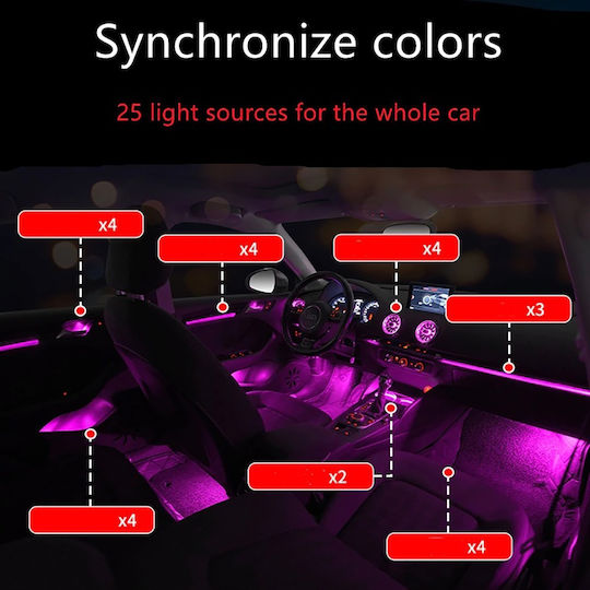 Diq Ambient Audi A3 8v Dyn Digital Iq Dynamic Ambient Light Audi A3 Mod 2013-2021 25 Lights Airvent