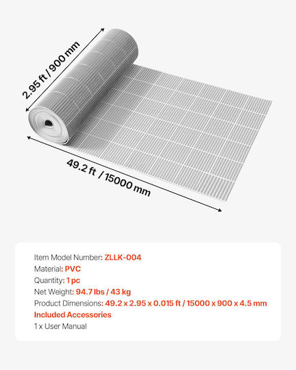 Vevor Pool Ground Pad with Height 90cm Gray