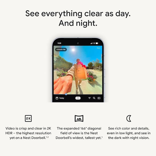 Google Clopoțel De Ușă Compatibil Cu Google Home