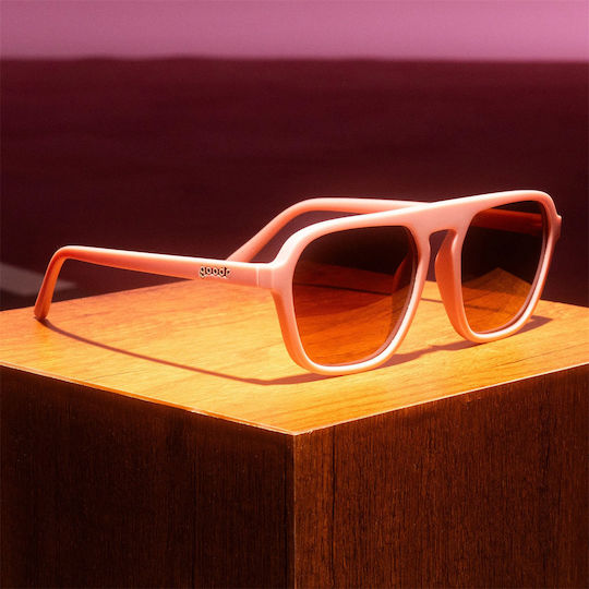 Goodr Cycling Glasses with Pink Frame and Dark Lenses