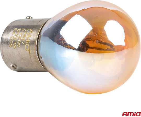 AMiO Car Lamps PY21W-BAU15s Halogen Orange 12V 21W 2pcs