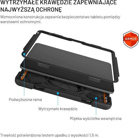 Fixed Tablet Case Durable Case Stand Fixed Rugged Case Samsung Galaxy Tab S6 Lite 2020 2022 2024 Black