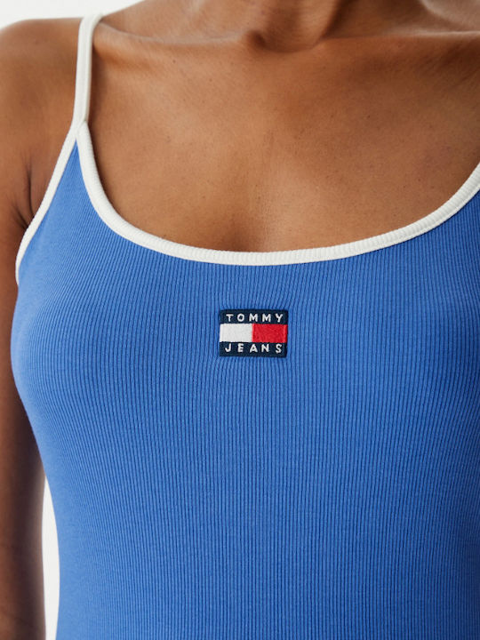 Women's Summer Cotton Top with Spaghetti Straps Navy Blue