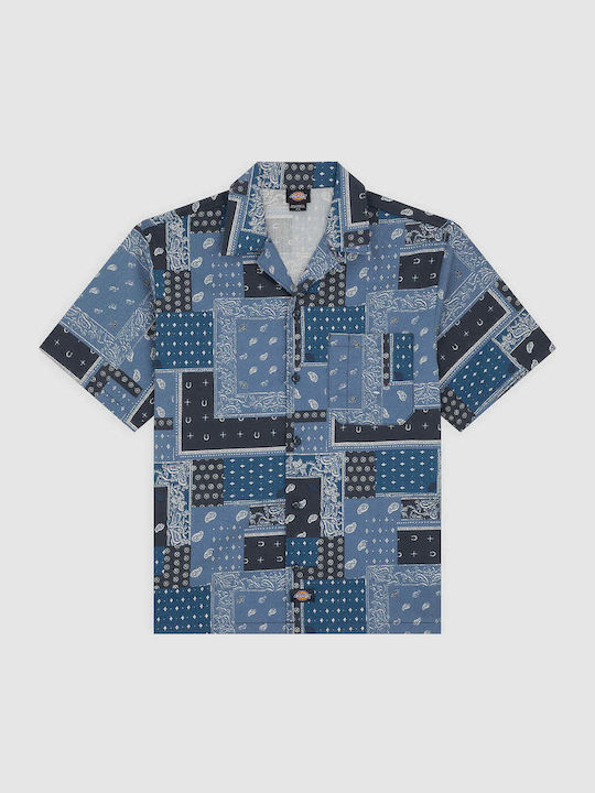 Kurzärmeliges Herrenhemd Dunkel Marineblau