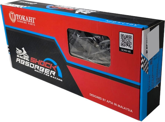 Tokahi Motorradsstoßdämpfer Hinteres Paar 34cm Racing Cnc Schwarz