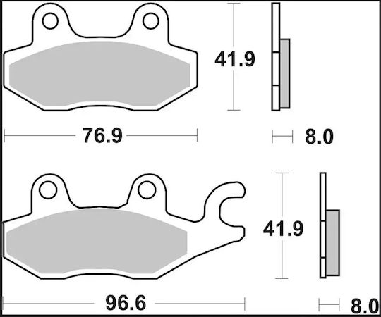 Brembo Carbon Motorradbremsbeläge 07ya2206 1 Satz 1 Bremse