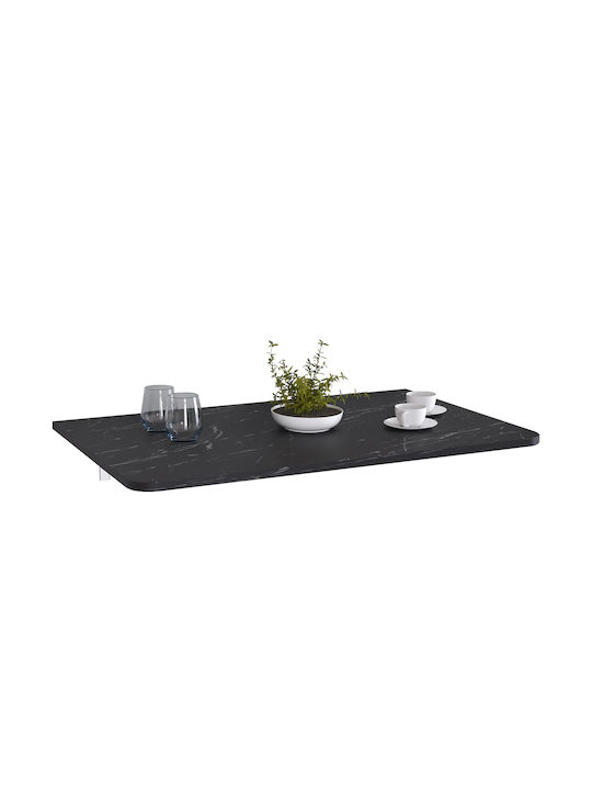Rectangular Side Coffee Table Anaica Wooden Foldable Black W45xL72cm