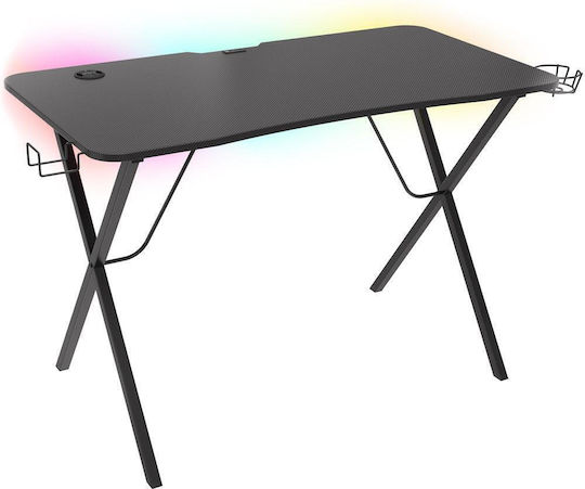 Γραφείο Gaming Holm 200 με LED & USB θύρες 113x60x75εκ. Μαύρο Γραφείο Gaming Holm 200 με LED & USB θύρες 113x60x75εκ. Μαύρο