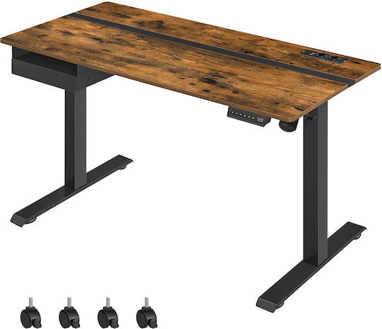 Ηλεκτρικό Γραφείο με Ρυθμιζόμενο Ύψος 140x60x72εκ. Καφέ