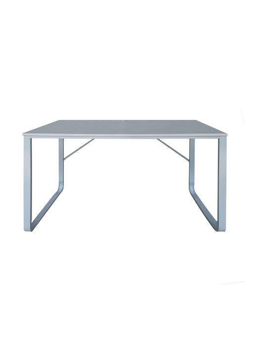 Schreibtisch Forma Holz Weiß mit Metallbeinen 120x60x75cm