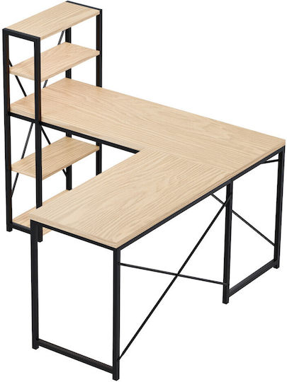 Γωνιακό Επαγγελματικό Γραφείο Leader 145x50x75εκ. Oak