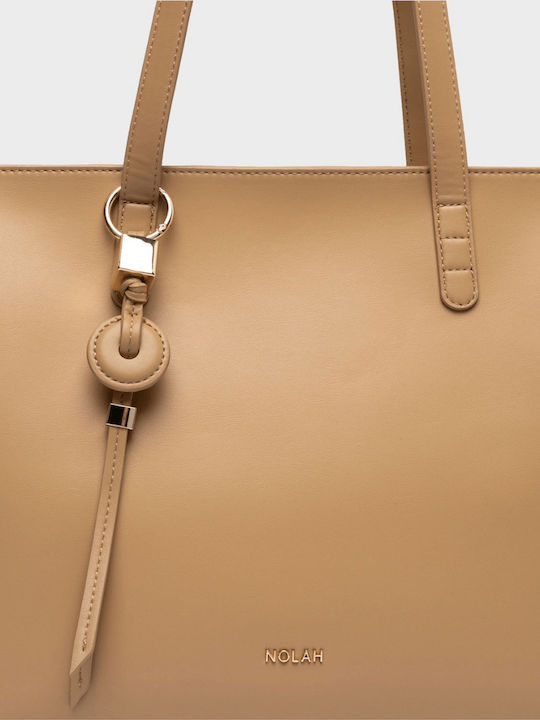 Pierre Γυναικεία Shopper Τσάντα Μπεζ