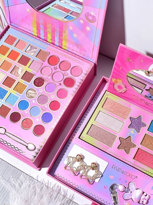 Make-up-Paletten Kevin Coco Best Partner Lidschatten Schlüsselanhänger Ohrringe 50 Farben 22 X 21 X 5cm