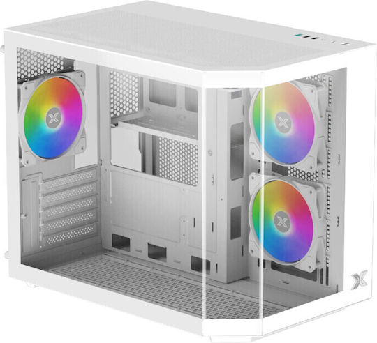 Xigmatek Cubi M Gaming Mini Tower Кутия За Компютър Със Страничен Прозорец И ARGB Осветление Сива