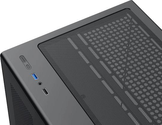 Xigmatek Aqua Compact Air Gaming Midi Tower Κουτί Υπολογιστή με Πλαϊνό Παράθυρο Μαύρο