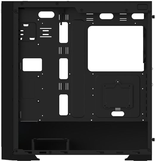 Aqirys Avior Gaming Midi Tower Κουτί Υπολογιστή με Πλαϊνό Παράθυρο και ARGB Φωτισμό Μαύρο