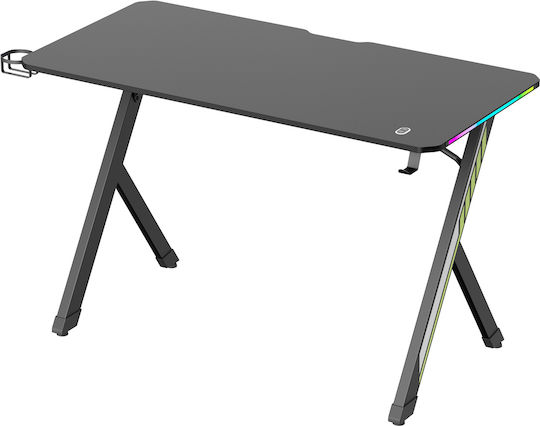 Γραφείο Gaming με LED 120x60x75εκ. Μαύρο