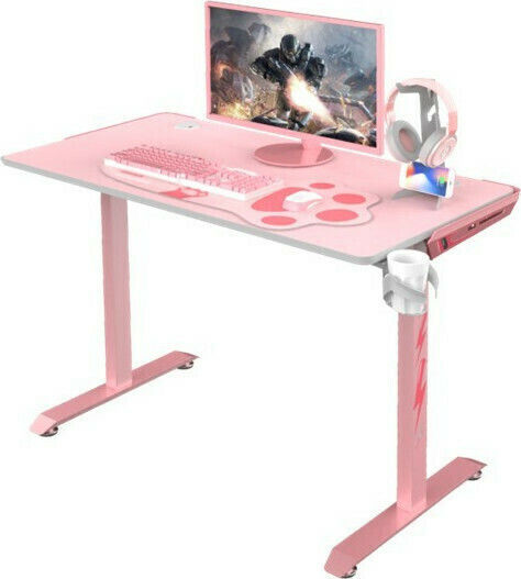 Γραφείο Gaming 1S 45 115x60x75.5εκ. Pink