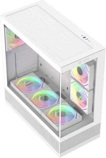 Aqirys Antlia Gaming Midi Tower Κουτί Υπολογιστή με Πλαϊνό Παράθυρο και ARGB Φωτισμό Μαύρο