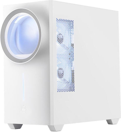 Segotep Nexus 1 Gaming Mini Tower Κουτί Υπολογιστή με Πλαϊνό Παράθυρο Λευκό