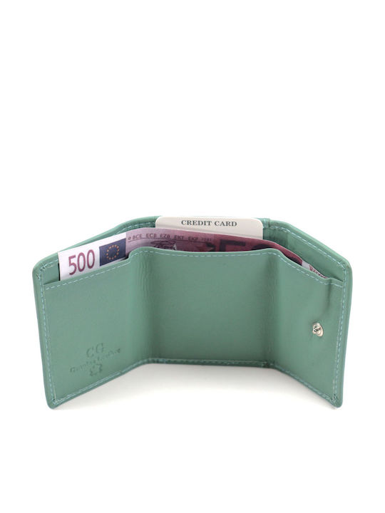Small Leather Women's Wallet Petrol Blue