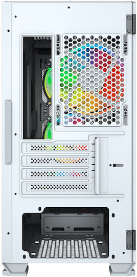 Aqirys Wezen Gaming Mini Tower Κουτί Υπολογιστή με Πλαϊνό Παράθυρο και ARGB Φωτισμό Λευκό