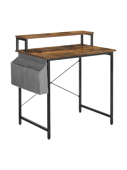 Desk Wooden Coffee with Metal Legs 80x55x89.5cm