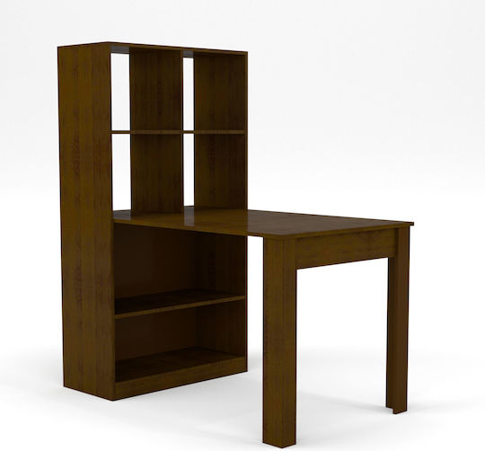 Schreibtisch mit Bücherregal 133x80x150cm Braun Schreibtisch mit Bücherregal 133x80x150cm Braun