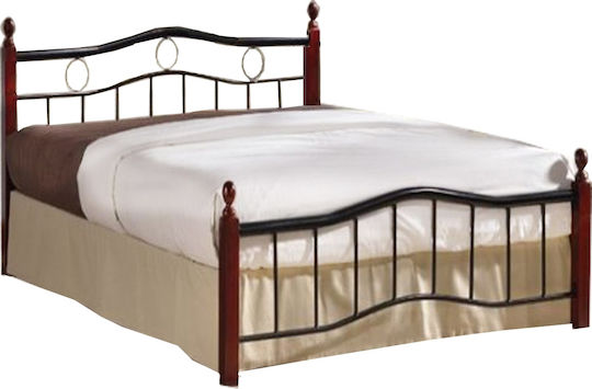 Victor Κρεβάτι Διπλό για Στρώμα 140x190cm Μαύρο Victor Κρεβάτι Διπλό για Στρώμα 140x190cm Μαύρο