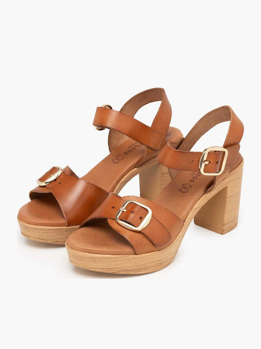 Sandale Din Piele Tabac