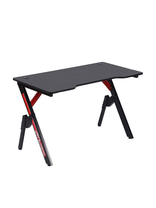 Γραφείο Gaming Ξύλινο Μαύρο με Μεταλλικά Πόδια 120x60x73εκ.