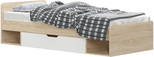 Letto Κρεβάτι Μονό για Στρώμα 90x200cm Μπεζ Letto Κρεβάτι Μονό για Στρώμα 90x200cm Μπεζ
