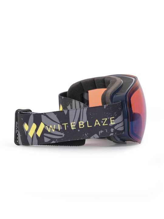 Witeblaze Μάσκα Σκι & Snowboard Ενηλίκων Μπλε με Φακό σε Μπλε Χρώμα