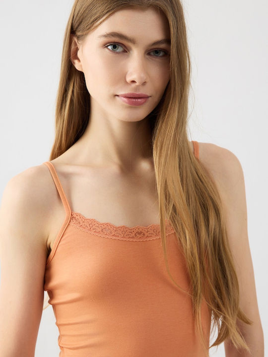 Fimelle Fimelle Salmon Women's Tank Top with Spaghetti Strap