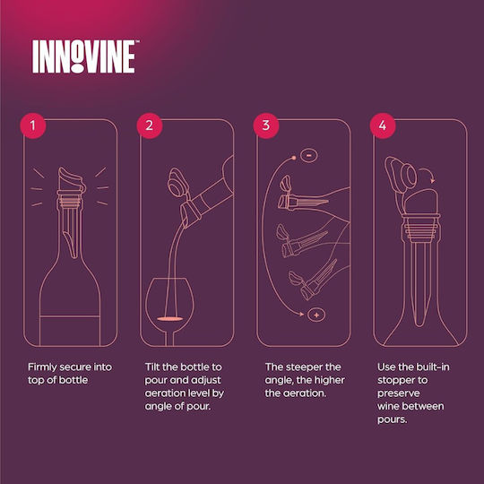 Innovine 12007 Tilt Wine Aerator & Flow Spout Variable Aeration