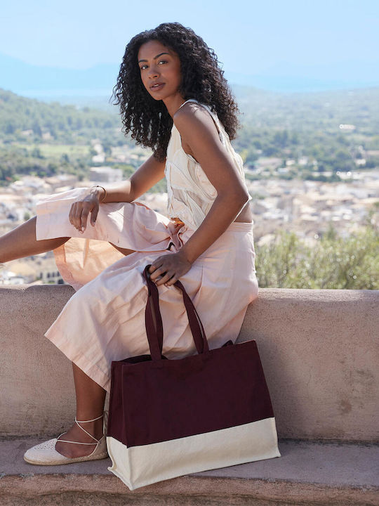 Earthaware Organic Contrast Shopper Westford Mill W858 Oxblood Natural