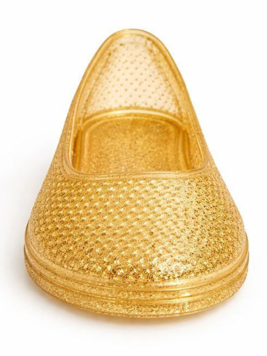 Mitsuko Sa67005w-gol Women's Beach Shoe Ballerina Glitter Gold