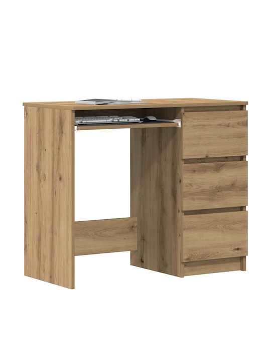 Γραφείο Ξύλινο Καφέ 90x45x76εκ.