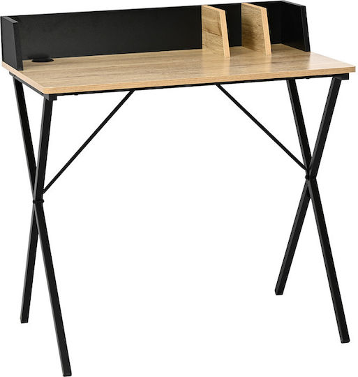 Επαγγελματικό Γραφείο Zervan 80x50x84εκ. Oak-μαύρο Επαγγελματικό Γραφείο Zervan 80x50x84εκ. Oak-μαύρο