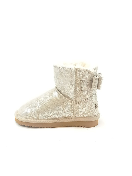 Ghete Copii Suede Aurii