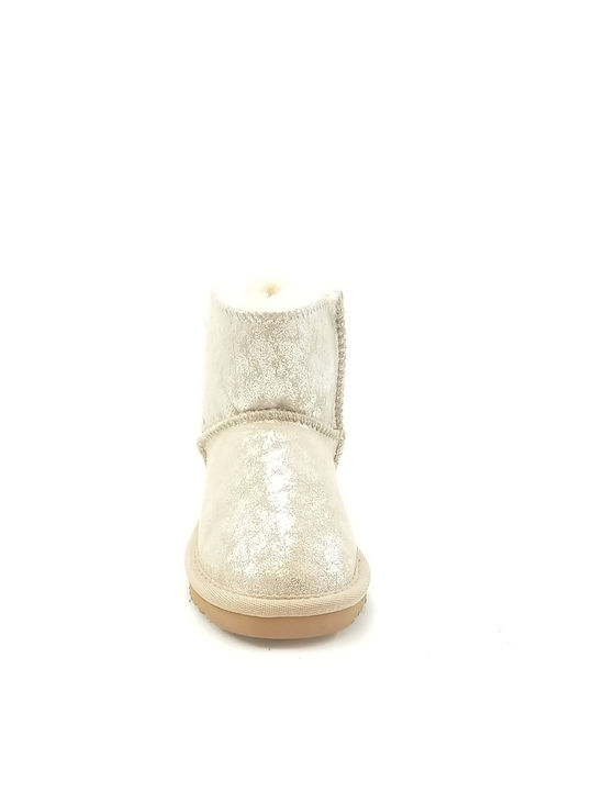 Ghete Copii Suede Aurii