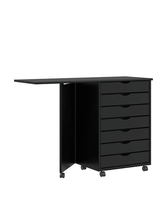Schreibtisch Moss Holz Black 105.5x39x74.5cm