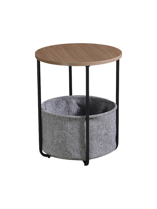 Round Side Table Fredami Wooden Sonoma L40xW40xH50cm