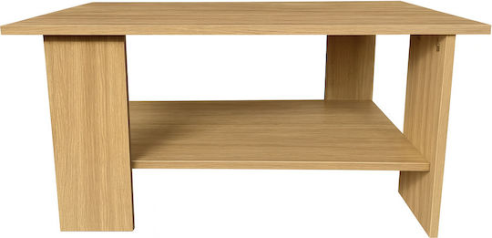 Ορθογώνιο Κεντρικό Τραπεζάκι Ξύλινο White Oak Μ87xΠ60xΥ43εκ.