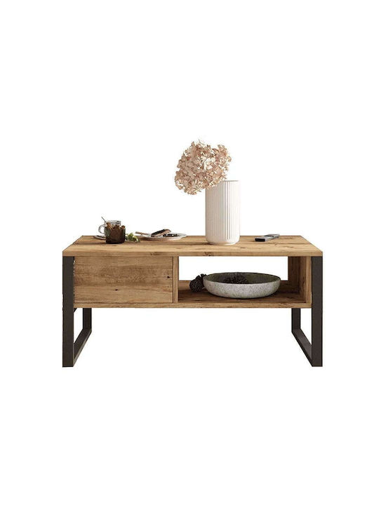 Ortogon Central Măsuță Honora Din Lemn Nuc / Negru M100xL60xÎ44.5cm