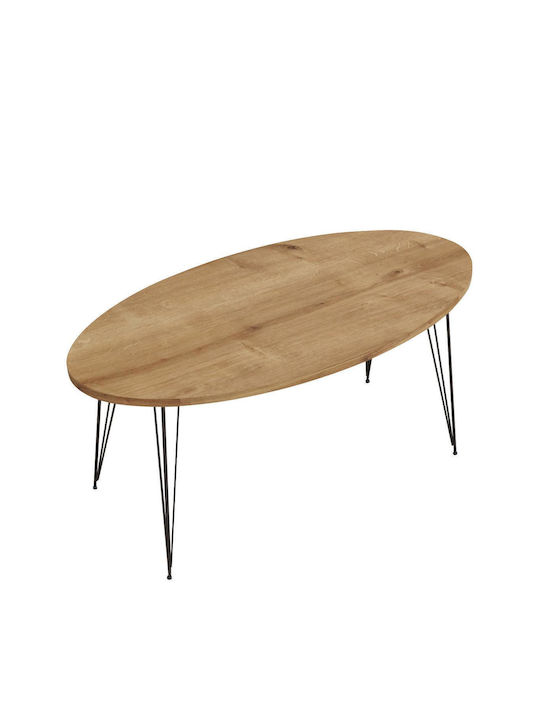 Oval Zentral Kaffeetisch Seye Holz Eiche M90xB45xH40cm