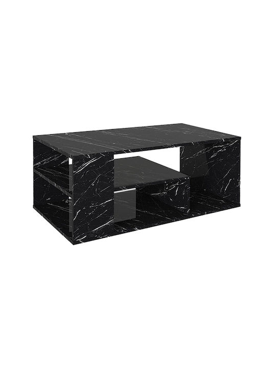 Rectangular Central Coffee Table Abdera Wooden Black W110xL60xH42cm