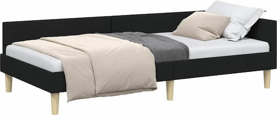 Κρεβάτι Μονό για Στρώμα 90x190cm Μαύρο Κρεβάτι Μονό για Στρώμα 90x190cm Μαύρο