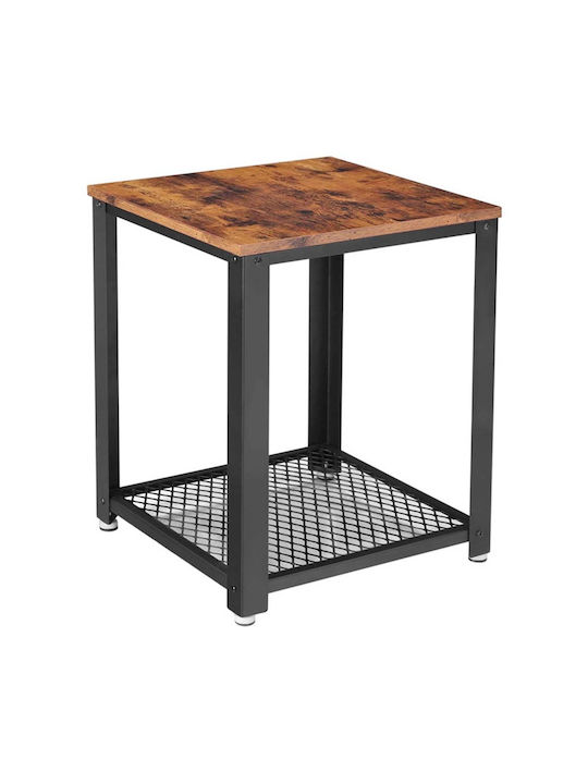 Square Side Table Wooden Brown 45x45x55cm
